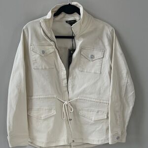 DG2 by Diane Gilman Cream Jean Jacket